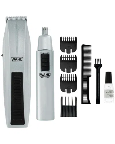 Wahl Unisex Beard And Nose Trimmer Combo Battery Operated In Grey