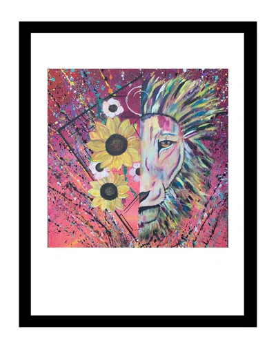 WAHLART DESIGN LION FLOWER SPLATTER DESIGN WALL ART BY SARAH WAHL