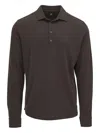 Wahts Edwards Buttoned Polo Shirt In Brown