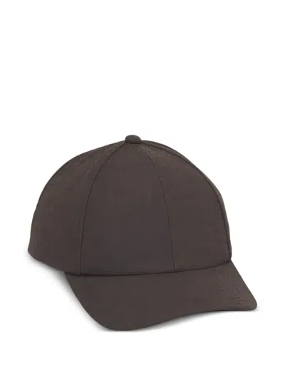 Wahts Logo-label Baseball Cap In Brown