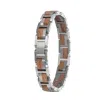 Waidzeit Grey / Brown Element Bracelet Men Barrique & Silver