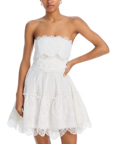 Waimari Amaral Eyelet Mini Dress In White