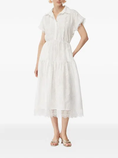 Waimari Aura Lace Tiered Dress In White