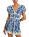 Waimari Cassandra Embroidered Mini Dress In Denim