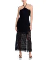 Waimari Celestina Floral Embroidered Dress In Black