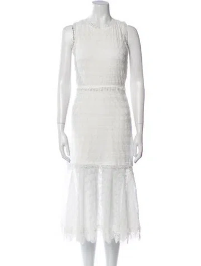 Pre-owned Waimari Crew Neck Long Dress In Neutral