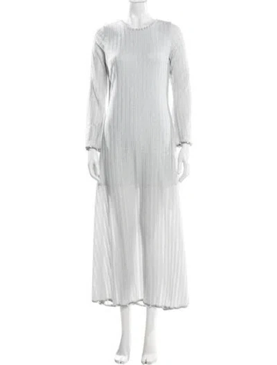 Pre-owned Waimari Crew Neck Long Dress W/ Tags In White