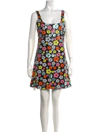 Pre-owned Waimari Floral Print Mini Dress In Multicolor