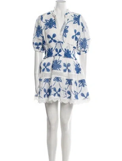 Pre-owned Waimari Floral Print Mini Dress W/ Tags In Multi