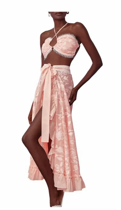 Waimari Gianna Midi Wrap Skirt In Pink
