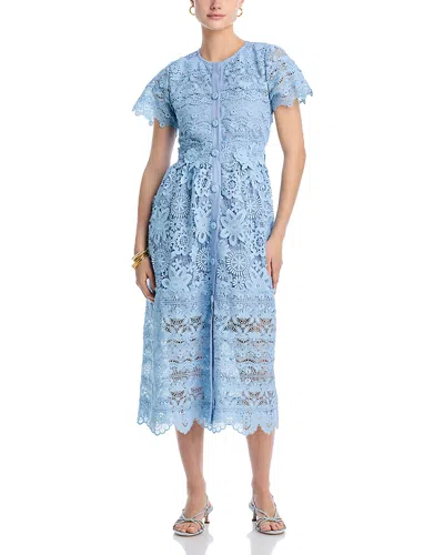 Waimari Hibiscus Lace Dress In Sky