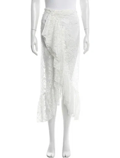 Pre-owned Waimari Lace Pattern Cover-up W/ Tags In White