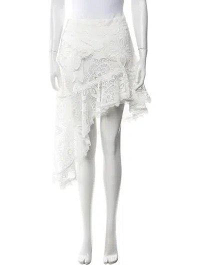 Pre-owned Waimari Lace Pattern Mini Skirt W/ Tags In White