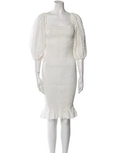 Pre-owned Waimari Linen Knee-length Dress W/ Tags In White