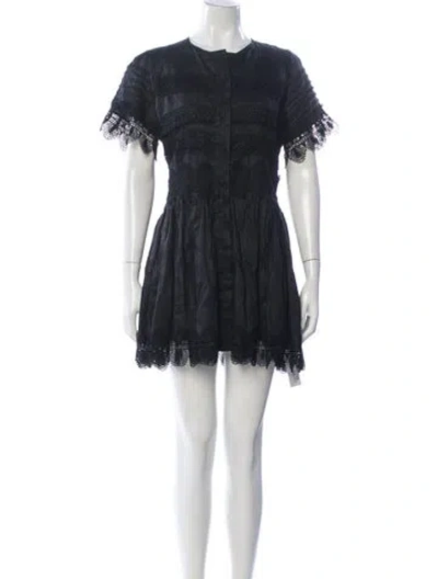 Pre-owned Waimari Linen Mini Dress W/ Tags In Black