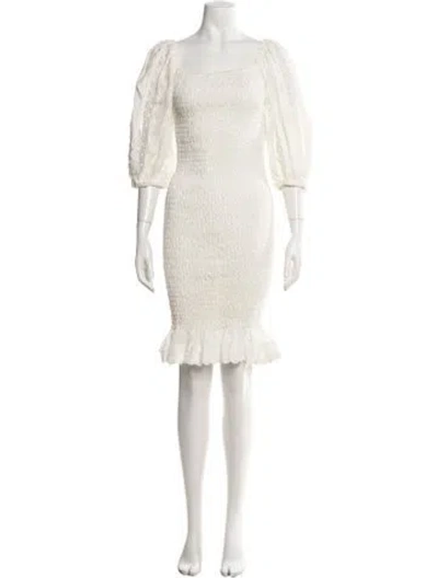 Pre-owned Waimari Linen Mini Dress In White