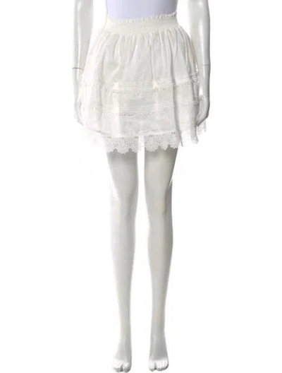 Pre-owned Waimari Linen Mini Skirt In White