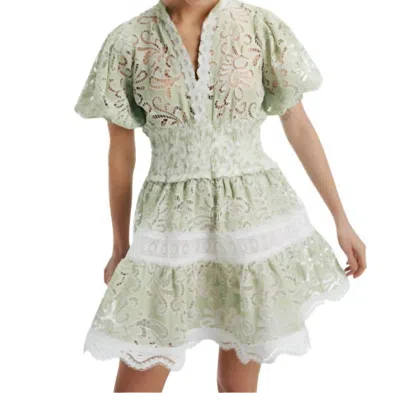 Waimari Marion Mini Dress In Green