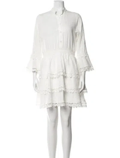 Pre-owned Waimari Mini Dress In Neutrals