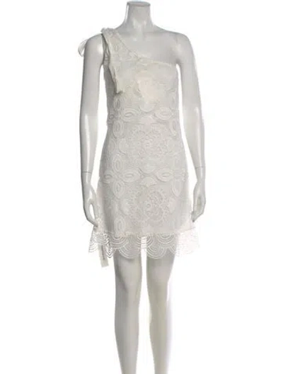 Pre-owned Waimari One-shoulder Mini Dress W/ Tags In White
