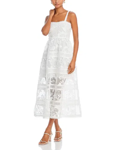 Waimari Paradisia Floral Midi Dress In White