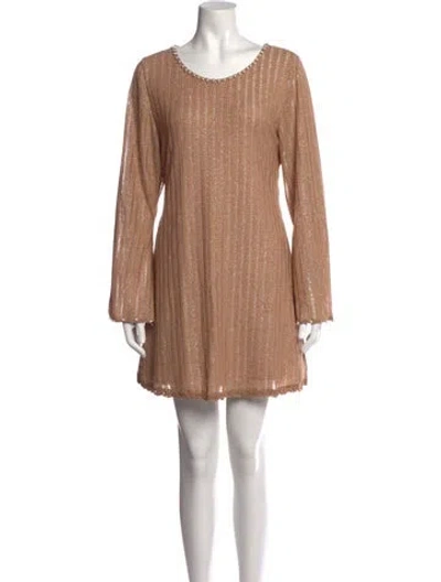 Pre-owned Waimari Printed Mini Dress W/ Tags In Neutrals