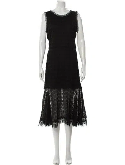 Pre-owned Waimari Scoop Neck Long Dress W/ Tags In Black