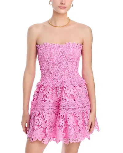 Waimari Tiffany Lace Mini Dress In Rose