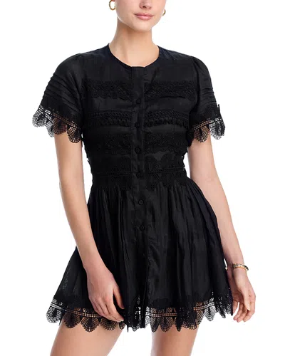 Waimari Violette Lace Trim Dress In Black
