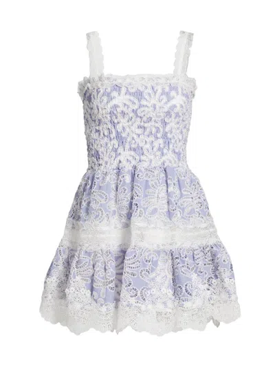 Waimari Women's Aerin Eyelet Minidress In Blue