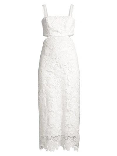 Waimari Women's Eternus Moss Cut-out Lace Maxi Dress In White