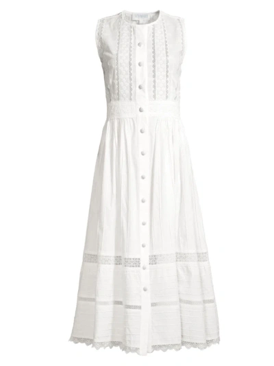 Waimari Women's Eternus Solaire Fit & Flare Midi Dress In White