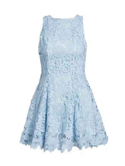 Waimari Women's Flor Del Viento Mila Lace Minidress In Blue