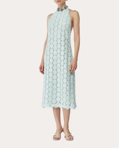 Waimari Women's Gemma Floral Sequin Lace Halter Maxi Dress In Green