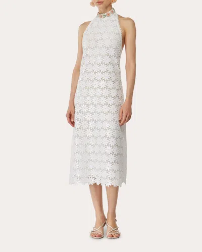 Waimari Women's Gemma Floral Sequin Lace Halter Maxi Dress In White