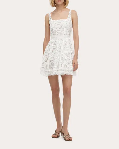 Waimari Women's Ocaso Embroidered Fit & Flare Mini Dress In White