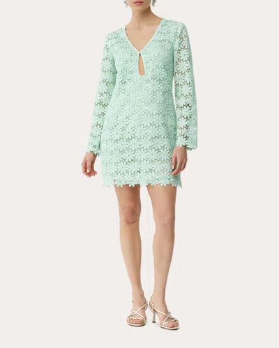Waimari Women's Seraphine Floral Sequin Lace Mini Dress In Green