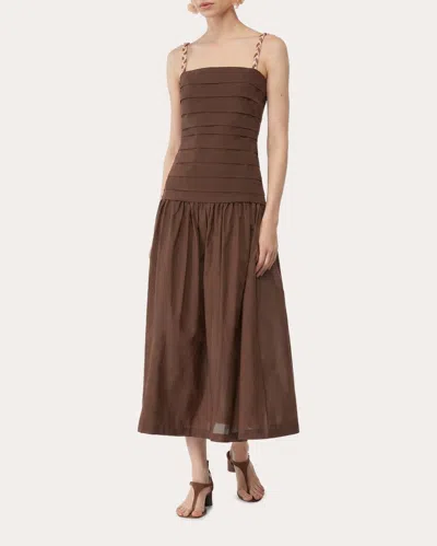 Waimari Women's Sonora Cotton Drop-waist Maxi Dress In Brown