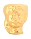 Waiting For The Bus Testa Di Moro Vase Gold Size - Ceramic