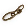 Waiwai Neutrals Small Links Leather Chain In Brown