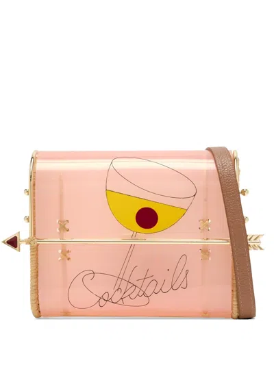 Waiwai Rio Seringueira Cocktail-graphic Clutch Bag In Pink