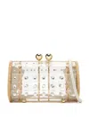Waiwai Rio Strass Clutch Bag In White
