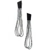 Waiwai Women's Black Beaded Dangle Earrings In Black