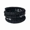 Waiwai Women's Black Continuous Coil Hematite Cuff In Black