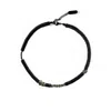 Waiwai Women's Black Leather Necklace With Pyrite And Labradorite Crystals