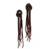 Waiwai Women's Brown Knot Bead Strand Earrings In Espresso In Brown