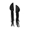 Waiwai Women's Flowline Beaded Dangle Earrings Black