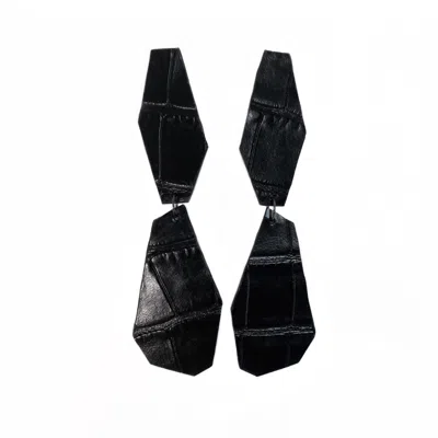 Waiwai Women's Geometric Goddess Earrings Black