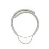 Waiwai Women's Leather Choker With Glass Beads White