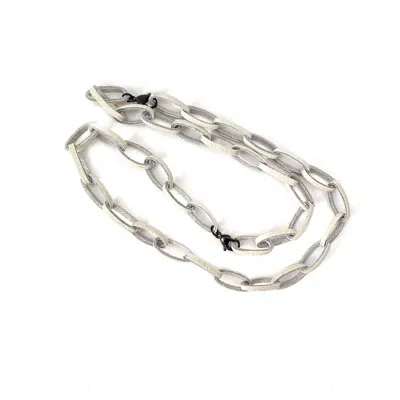 Waiwai Women's Multifunctional Leather Chain Necklace Off-white